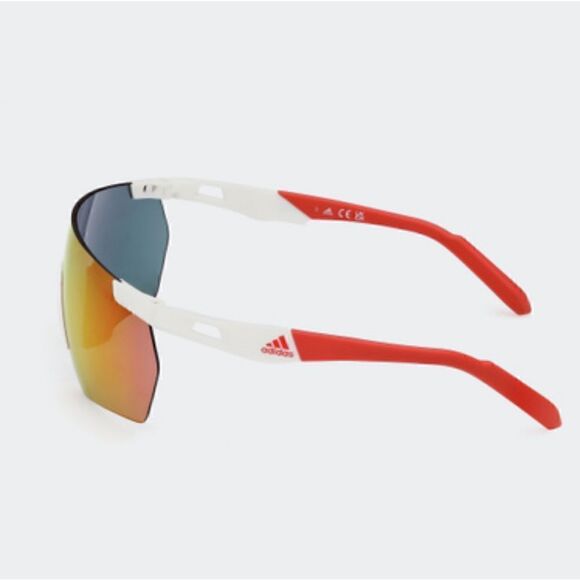 Adidas Sport Sunglasses White Red Interchangeable Lense Cycling Polarized SP0062 main image 7